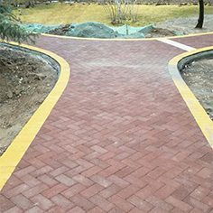 西宁市植物园透水砖铺装